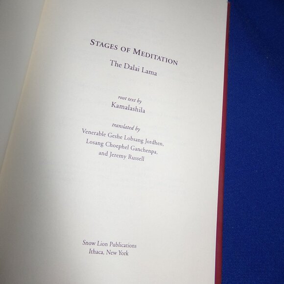 Stages of Meditation by The Dalai Lama - Hardcover Book - 2001 - Buddhism - Picture 3 of 6